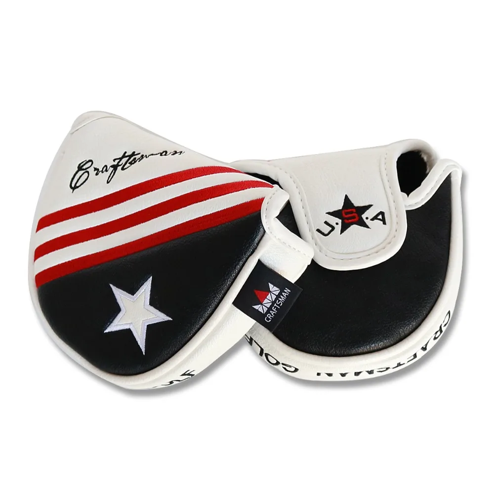 CRAFTSMAN GOLF USA Flag Red Stripes Mallet Putter Head Cover (0)