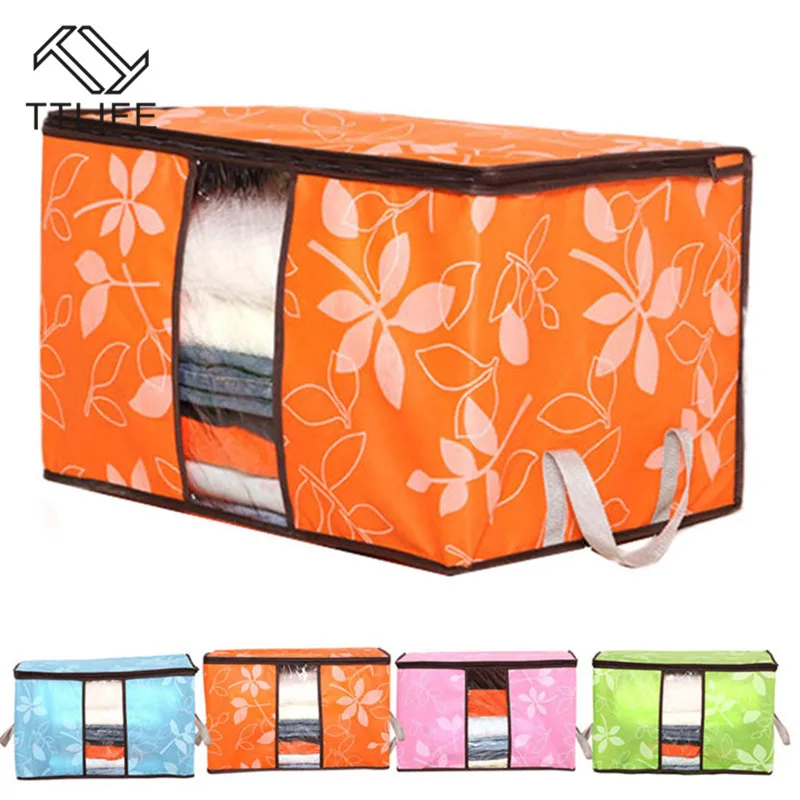 

TTLIFE Foldable Storage Bags Anti-bacterial Quilt Clothes Wardrobe Closet Storage Boxes Socks Toy Sundries Organizer Bags Pouch