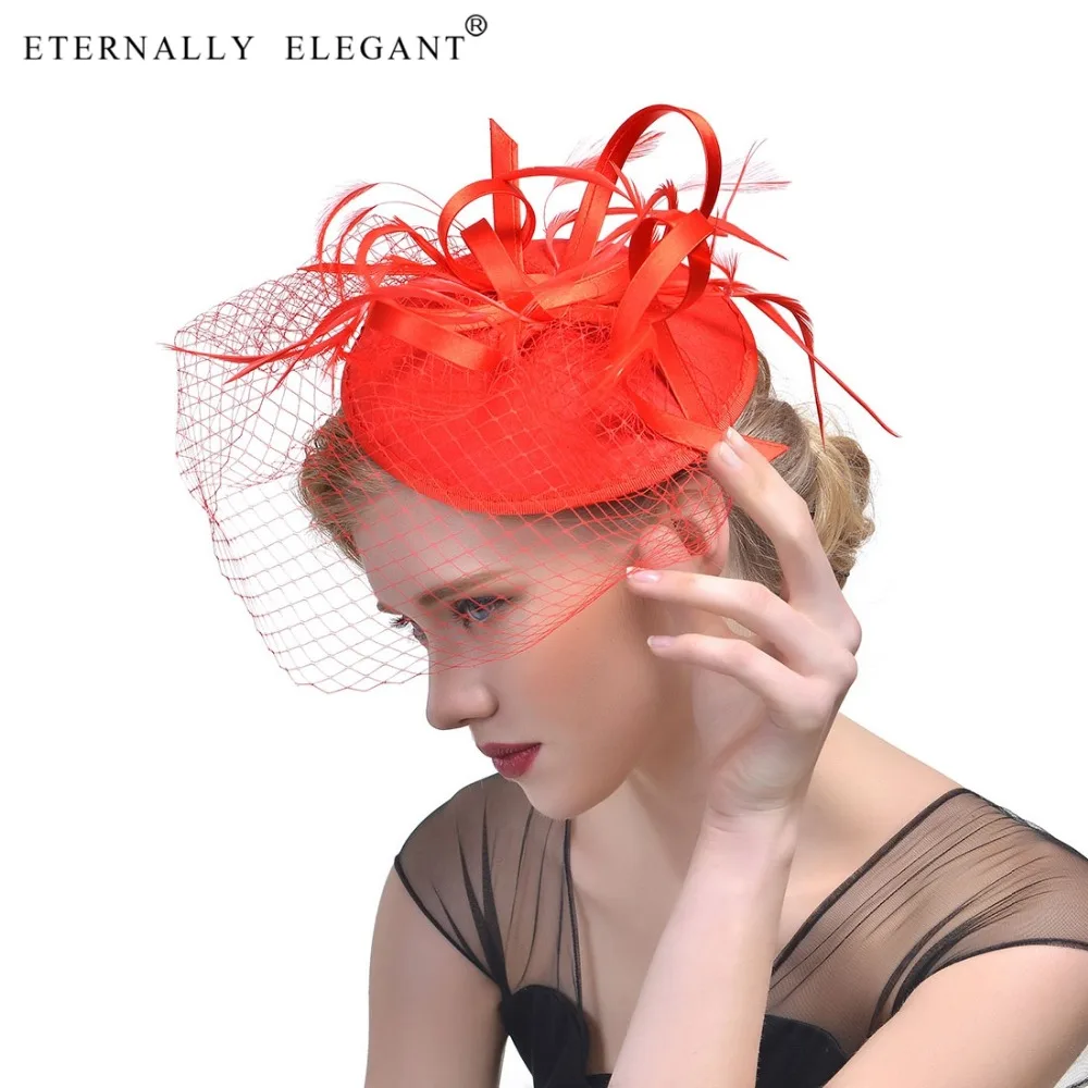 Fashion Fascinator Feather Wedding Cocktail Bridal Headwear Bridal Hair Accessories For Wedding Party Hats EL678