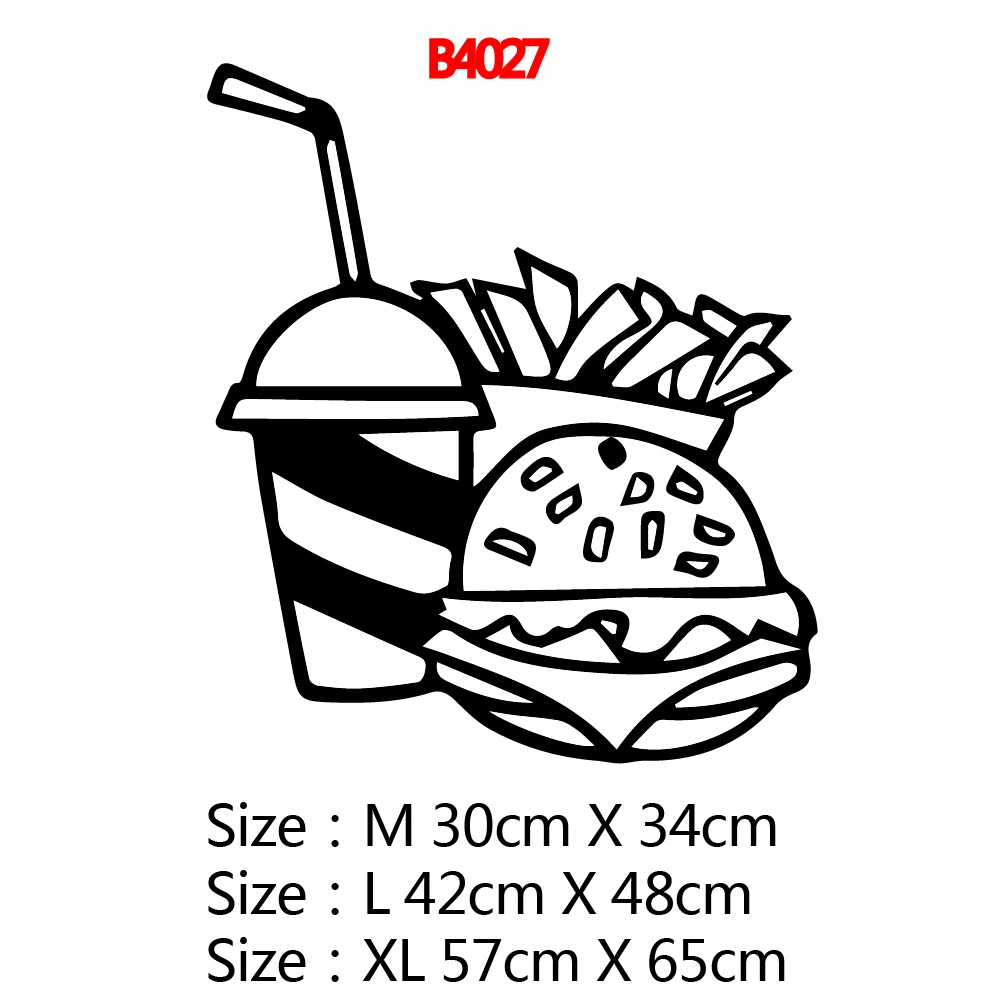 Fashion Vinyl Hamburger Wallpaper Decorative Wall Sticker For Kitchen Room Art Decals Vinyl Mural Stickers Fashion Vinyl Hamburger Wallpaper Decorative Wall Sticker For Kitchen Room Art Decals Vinyl Mural Stickers