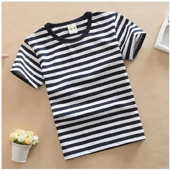 

teens boy large sizes Striped T-shirt children's top for boy cotton top 7 9 12 14 16 years old wholesale 5 pcs /lot