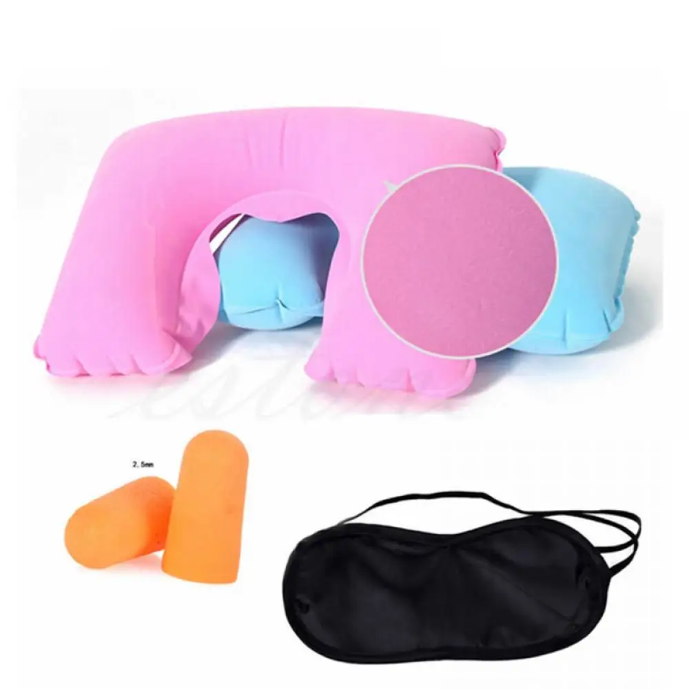 ISKYBOB надувная подушка для путешествий воздушная подушка для шеи u-образный компактный самолет аксессуары для путешествий