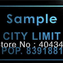 DZ72-Персонализированные пользовательские город лимитное имя с популяцией Декор неоновый знак домашний декор ремесла