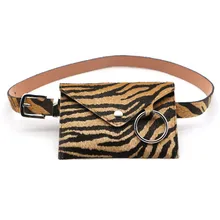 Модная женская поясная сумка с рисунком зебры из конского волоса, сумка на пояс из искусственной кожи, женская сумка для подиума, сумка на пояс для покупок