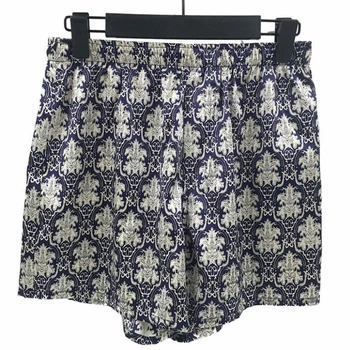 

100 Silk Man Pant Brand 100%Silk Shorts Men Summer Swimshorts Beach Printing Board Shorts Pants Breathable Men Short Sport Homme