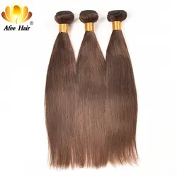 Али Afee волосы бразильский прямые волосы переплетения #4, #2, t1B/27 цвет Ombre Hair Связки 100% человеческих волос Связки дело не Remy