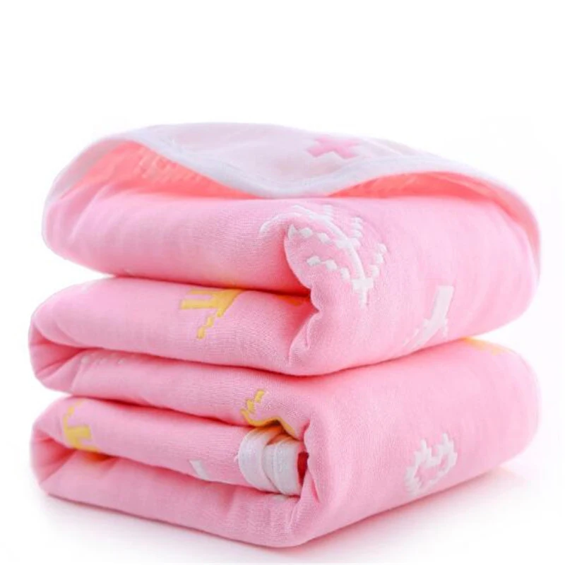 Новорожденный ребенок тюрбан муслина хлопок одеяло s 120*150 см детское полотенце покрыто хлопком тонкое одеяло детское одеяло
