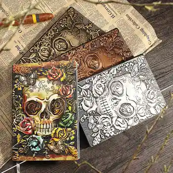 

Retro relief A5 Notebook Vintage journal Retro Notepad Relief Effect Cute European Diary PU Leather office Stationery kawaii