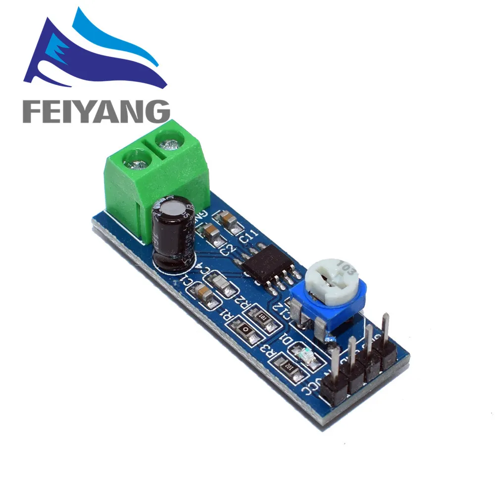 

1PCS LM386 audio power amplifier module 200 times gain amplifier board mono power amplifier 5V-12V Input