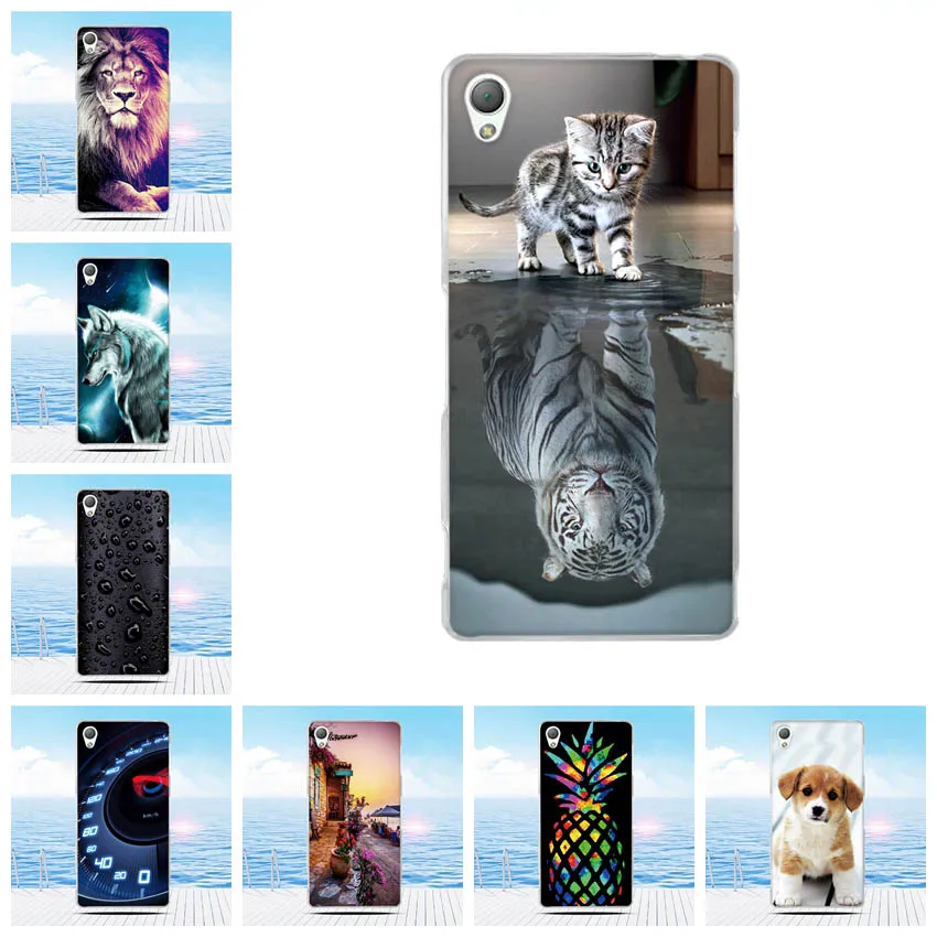 

Back Protector Cover for Sony Z3 Case Silicon Case for Sony Xperia Z3 Cover D6603 D6643 D6653 D6616 L55T 3D Skin Painting Phone
