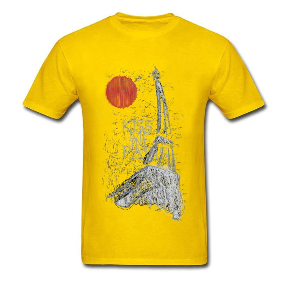 Paris Cotton Fabric Tees for Men Summer T-Shirt Party Hot Sale Round Collar Tops T Shirt Short Sleeve Drop Shipping Paris yellow