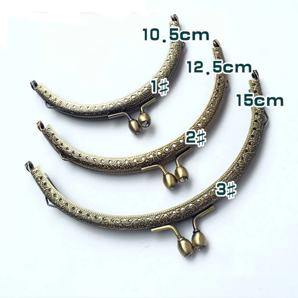Metal Purse Frame Handle Kiss Clasp Lock for DIY Making Handbag Accessories 3