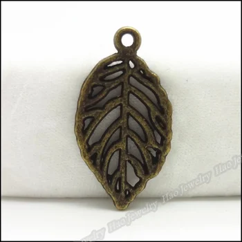 

60pcs Vintage Charms Leaf Pendant Antique bronze Fit Bracelets Necklace DIY Metal Jewelry Making