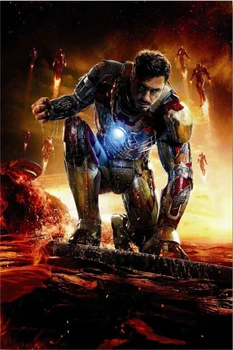 

Free Shipping Custom Poster Nice Bedroom Decor Fashion Wall Sticker Well Design Tony Stark Hero IronMan Robert Wallpaper#0049#