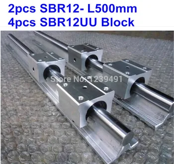 

2pcs SBR12 L500mm linear guide + 4pcs SBR12UU block cnc router