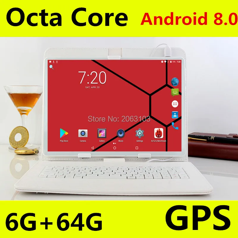

Google Android 8.0 10 inch tablet Octa Core 3G 4G FDD LTE Computer Pad 6GB RAM 64GB ROM 1280x800 IPS HD Media Pad 10