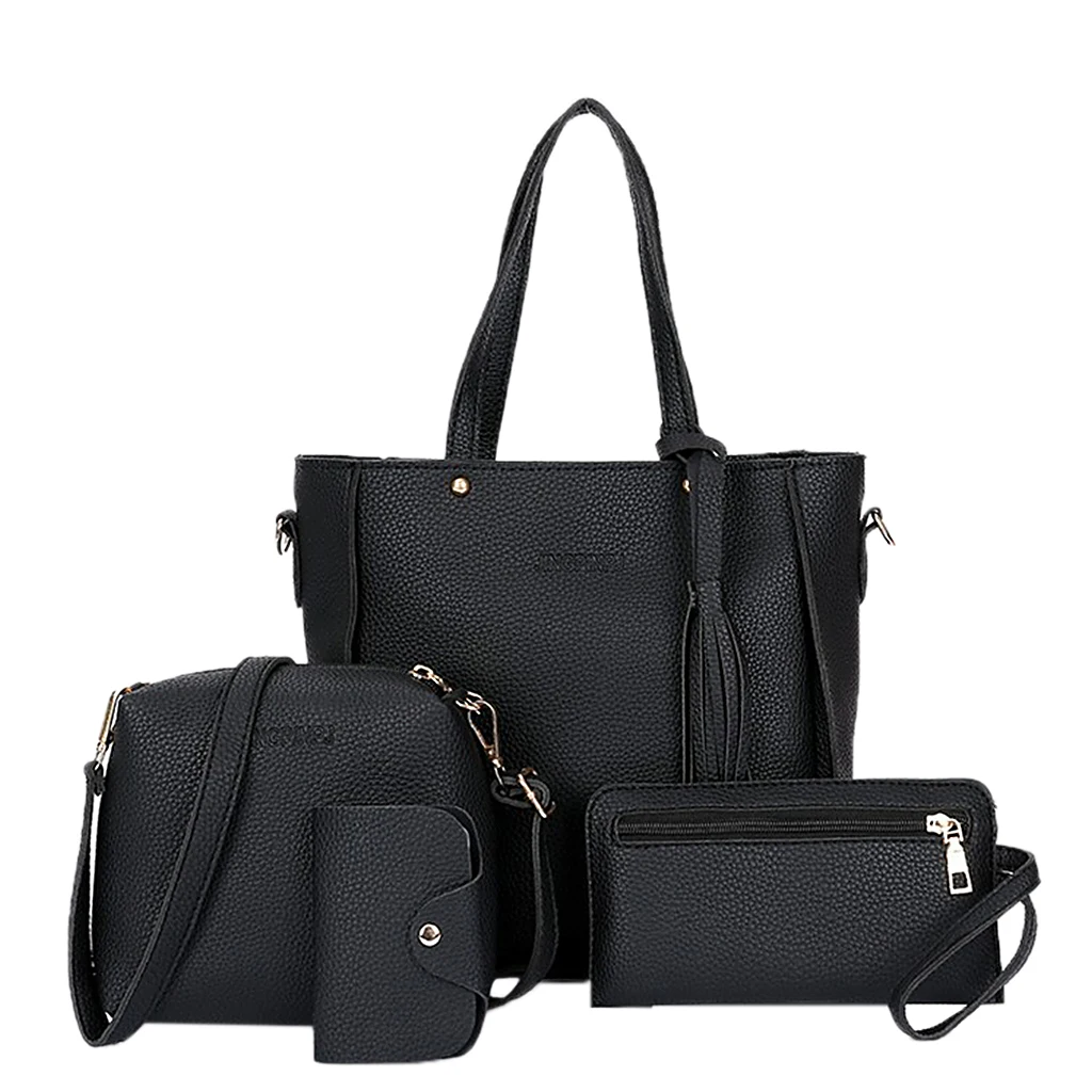 4 шт. женская модная сумка на плечо сумка-тоут кошелек сумка-мессенджер набор