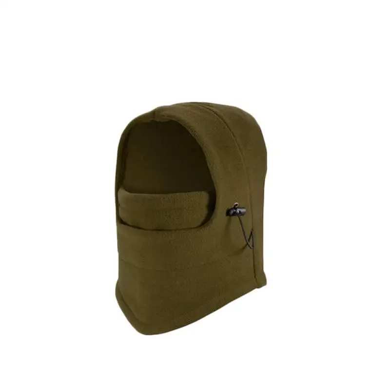 Термальный капюшон-Балаклава Открытый Swat Лыжная зимняя ветрозащитная флисовая шапка с защитой для лица черная