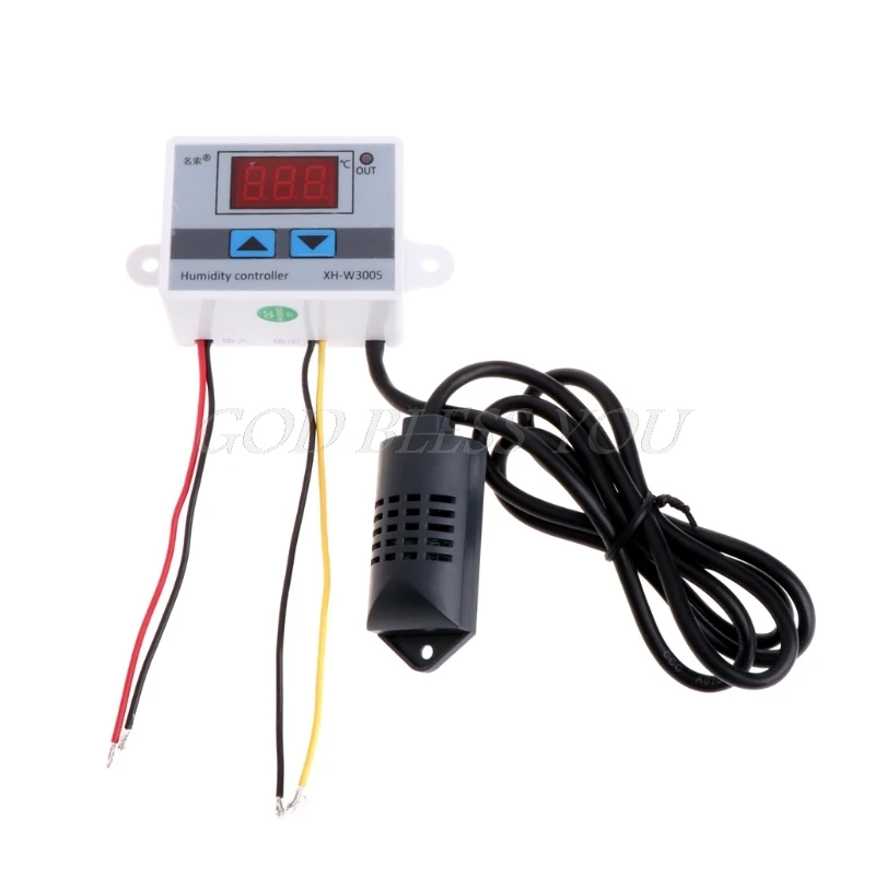 

12V-220V Digital Humidity Control Controller Switch hygrostat Hygrometer Sensor