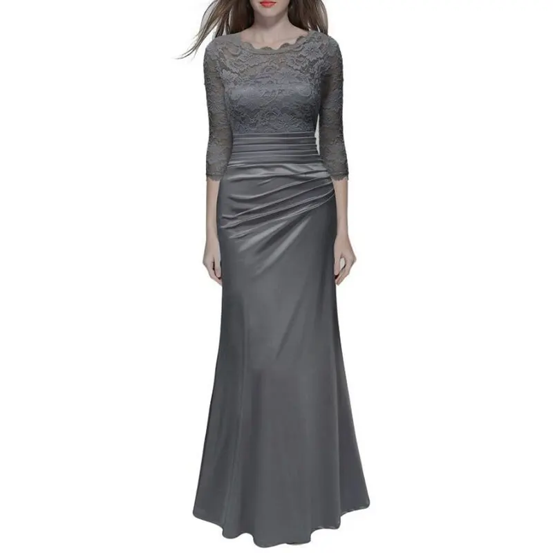 

2017 Vestidos Autumn Winter Dress Women plus size Fashion Lace Long Femme Party Dress Elegant Woman Sexy Dresses Ukraine Z329