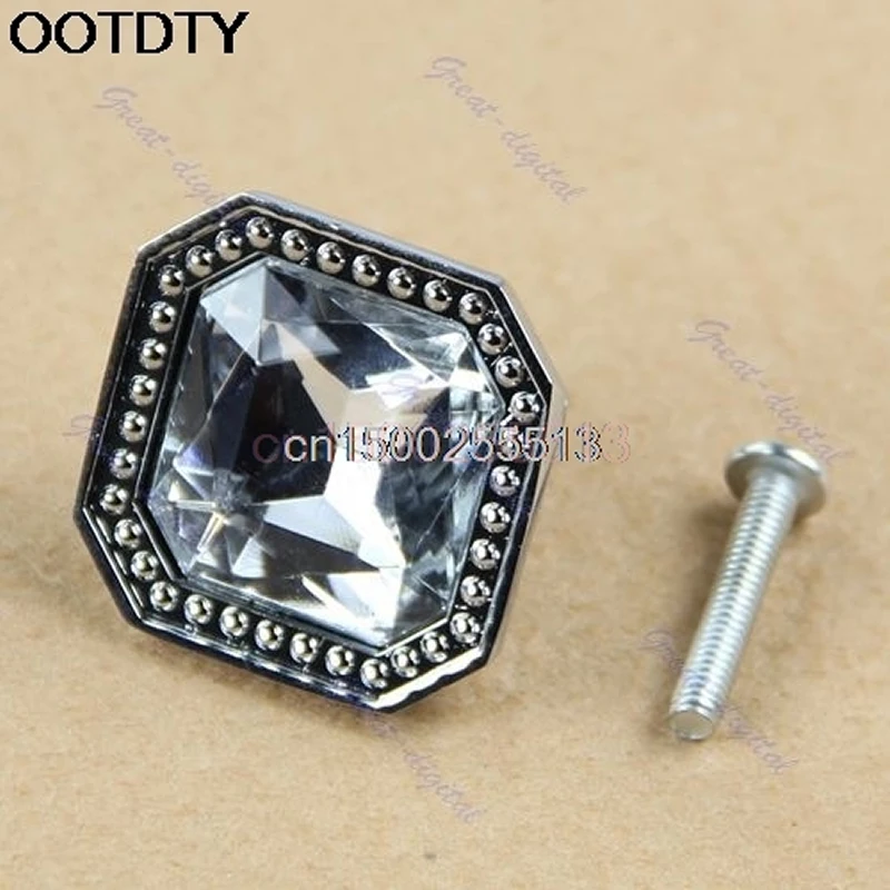 5pcs/lot Door Handle Square Crystal Glass Cabinet Knob Cupboard Drawer Door Wardrobe Pull Handle Y058 Hot Sell 5pcs/lot Door Handle Square Crystal Glass Cabinet Knob Cupboard Drawer Door Wardrobe Pull Handle Y058 Hot Sell