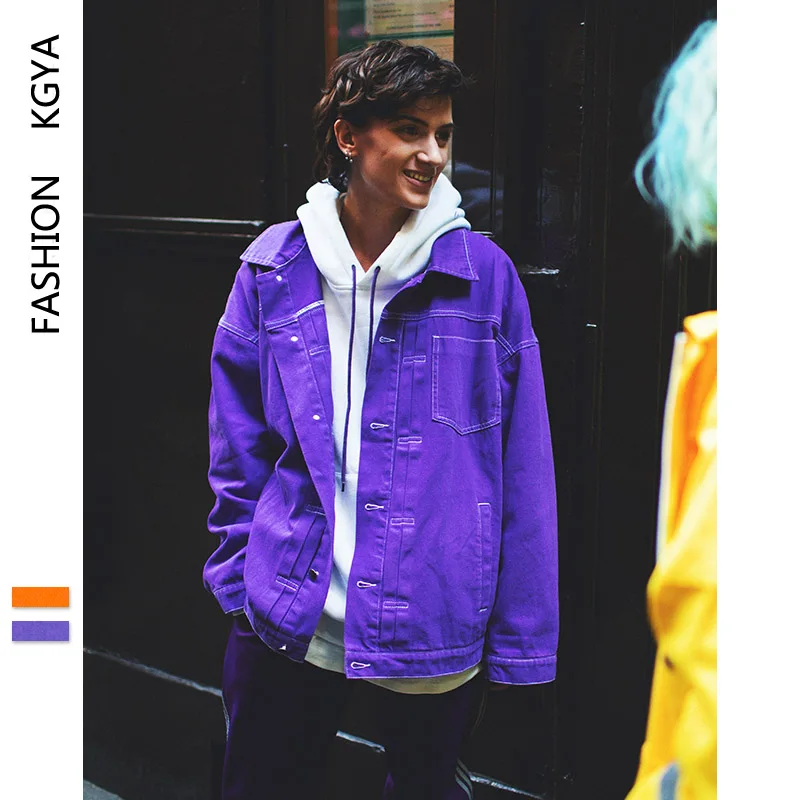 purple jean jacket men