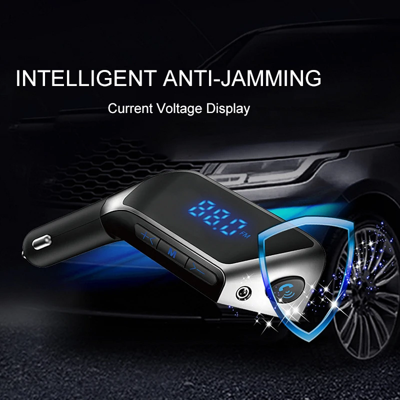 Автомобильный MP3 плеер fm передатчиком Bluetooth Hands Free Car Kit аудио AUX Напряжение Дисплей