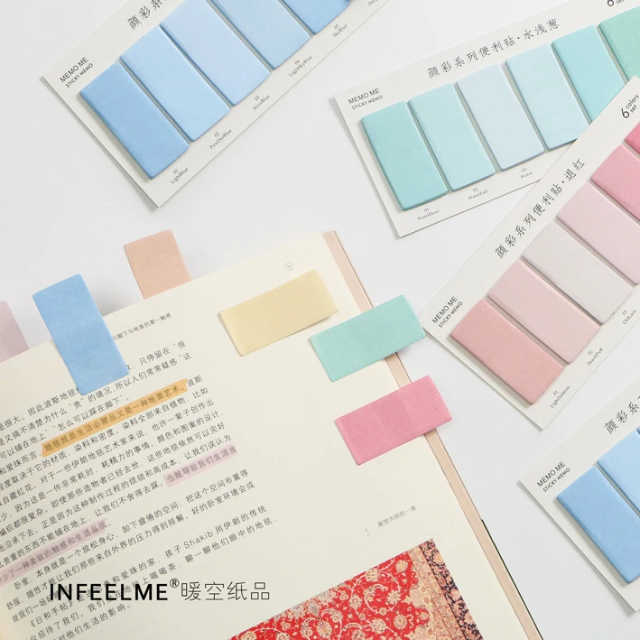 

Mohamm 120 Sheets Creative Colorful Memo Pad Sticky Notes Memo Paper Index Bookmark Notebook Stationery School Office Supplies