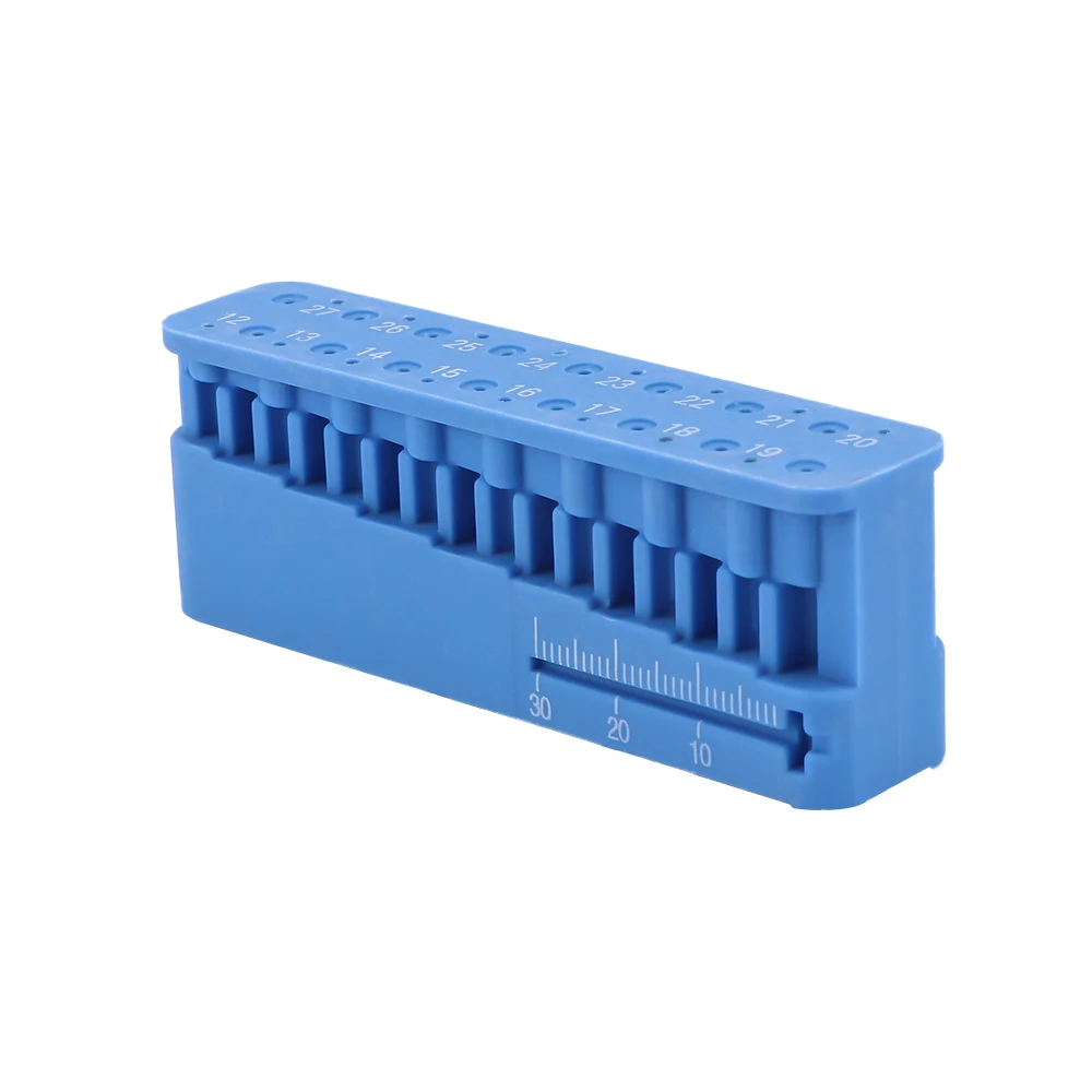 1PC Plastic Dental Mini Endo Measuring Autoclavable Endodontic Block Files Dentist Instrument Ruler Blue Universal 88 3