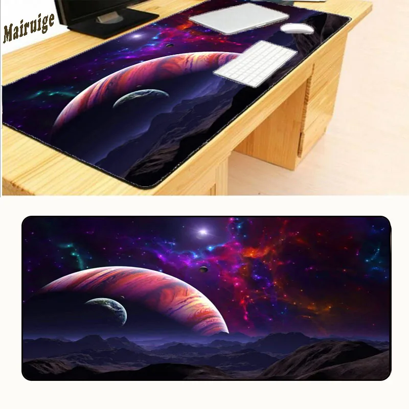 

Mairuige Earth Planet Big Size Speed Keyboard Mouse Pad Rubber Mat Computer Gaming Mousepad Gamer for Large Size Table Mouse Mat