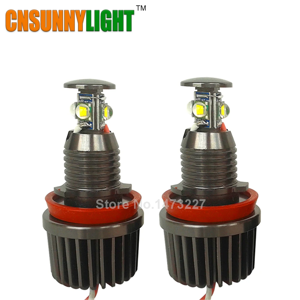 

CNSUNNYLIGHT LED Angle Eyes Error free H8 80W 4400LM/PAIR For BMW E90 All Models Marker Fog DRL Daytime Running Light