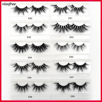 

Visofree 25mm Lashes Mink Eyelashes 3D Mink Strip Eyelashes Long Dramatic Full Lashes Handmade Makeup False Eyelashes maquiagem