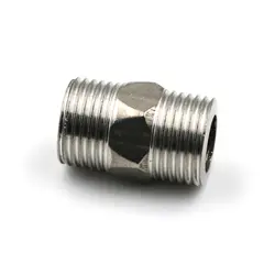 1 шт. Новый 1/2 "Мужской x 1/2" Мужской шестигранный ниппель Резьбовая труба фитинг NPT 304 нержавеющая сталь