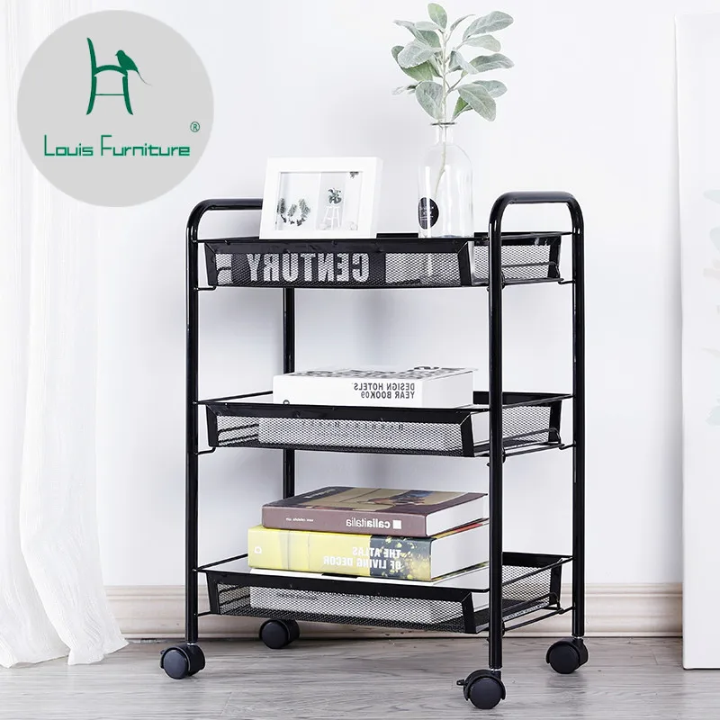 Кухонная стойка Louis Fashion Cart для ванной комнаты гостиной много отделений стеллаж