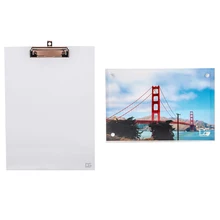 Clearнастольный Канцелярский набор фоторамка-подходит для " x 6" 1) Прозрачный акриловый буфер золотого цвета