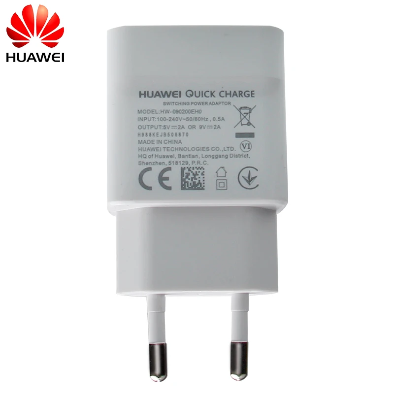 Оригинальное зарядное устройство huawei, 5 В/2 А, 9 В/2 А, USB, быстрая зарядка для huawei P8 P9 Plus Lite Honor 8 9 Mate10 Nova 2 2i 3 3i, зарядное устройство