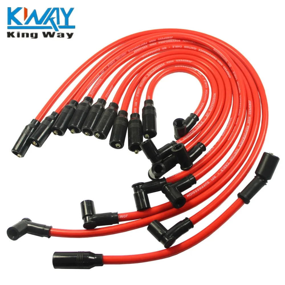 

FREE SHIPPING-King Way- RED SPARK PLUG WIRE SET 10.5mm FOR 1992-1997 CHEVY LT1 LT4 5.7L 4.3L