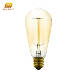 Марочные шарики Edison E27 E14 220 V ламп накаливания 25 W 40 W 60 W ST64 G95 T45 лампа накаливания Ретро Эдисон свет для подвесной светильник