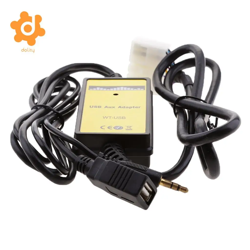 Dolity Автомобильный USB Aux in mp3 плеер радио 5 + 7Pin адаптер для Toyota RAV4 Yaris Tundra|car usb adapter|usb