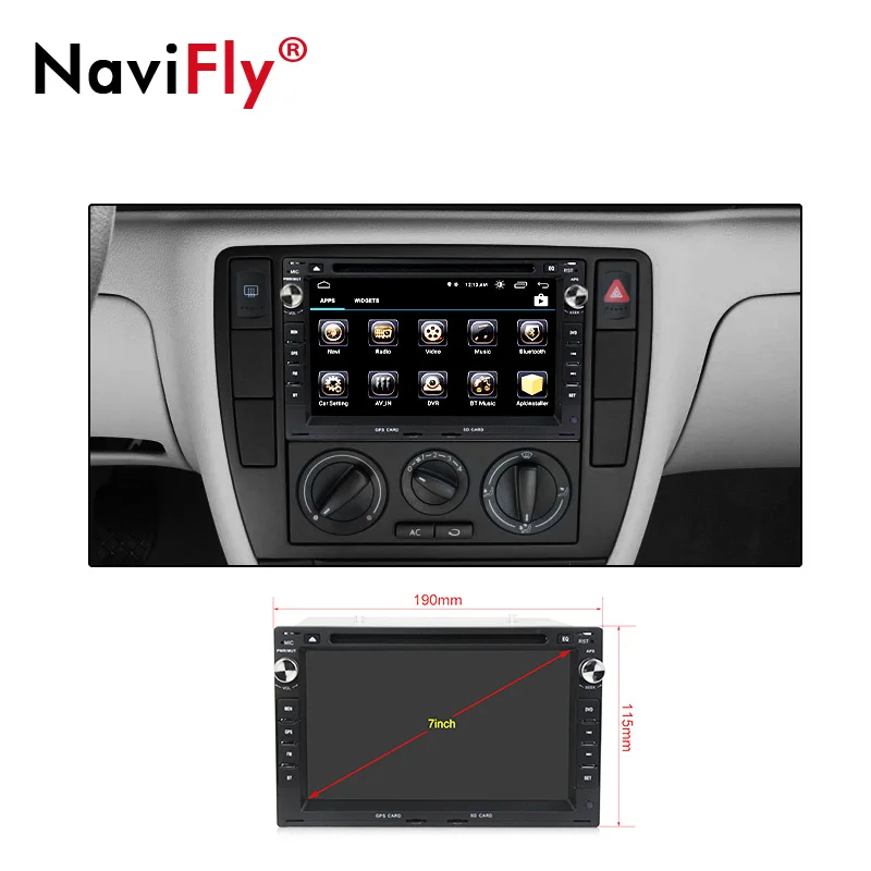 Sale New Arrival!Navifly android8.1 Car stereo head unit navigation GPS NAVI DVD player for VW/Volkswagen/PASSAT/B5/MK5/GOLF/POLO 1