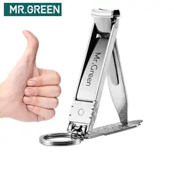 MR. GREEN ультра-тонкий складной ручной кусачки для ногтей ног резак триммер нержавеющий брелок оптовая продажа высококачественный; для