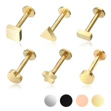 Shellhard пирсинг уха губ ювелирные изделия для тела 16 г Хирургическая сталь Лабрет хрящевая спираль Tragus сердце Штанги Бар уха шпильки для пирсинга