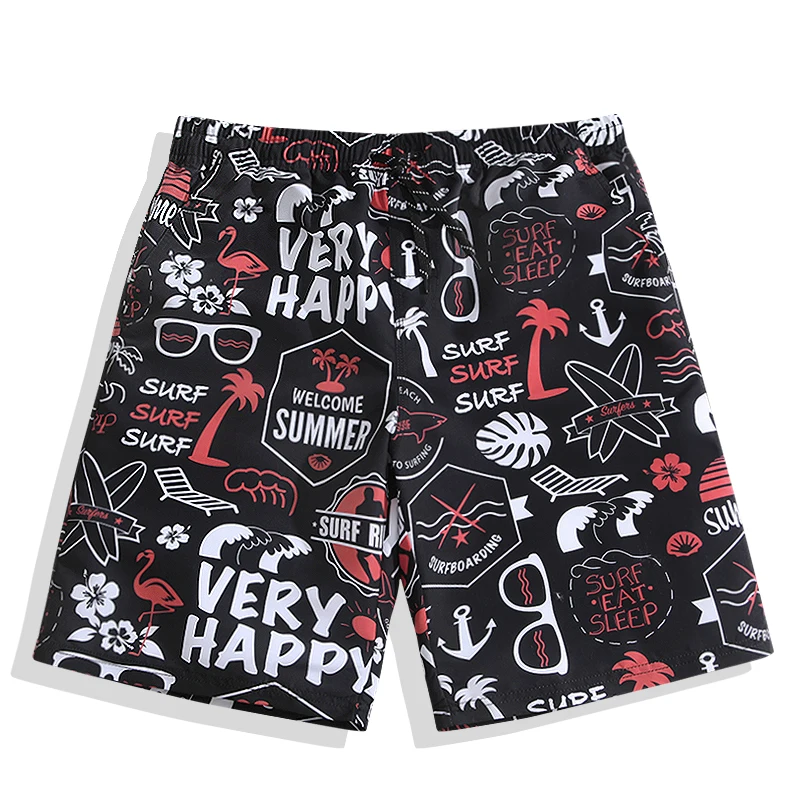

Summer Men's Loose Five Points Pant Beach Trousers Quick Dry Seaside Holiday Swimming Trunks