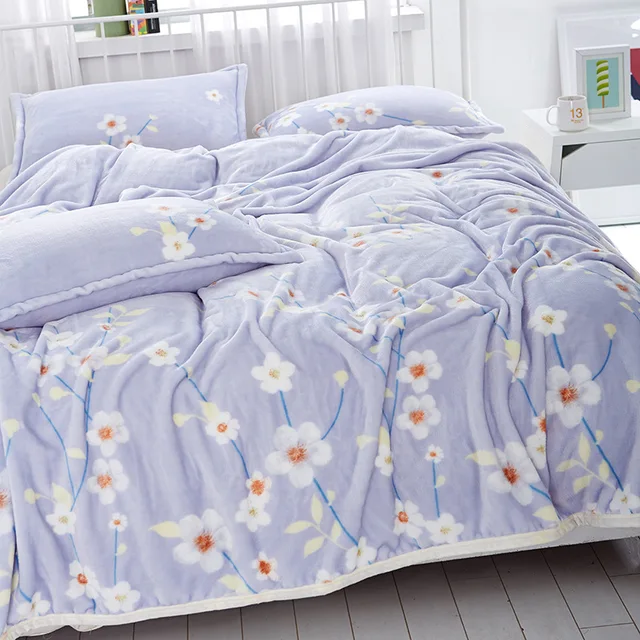 lavender floral plush soft