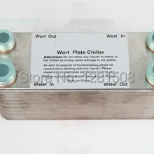 Новые 40 плиты из нержавеющей стали, теплоизолирующая теплообменник with1/" NPT X 3/4" наружная резьба садового шланга