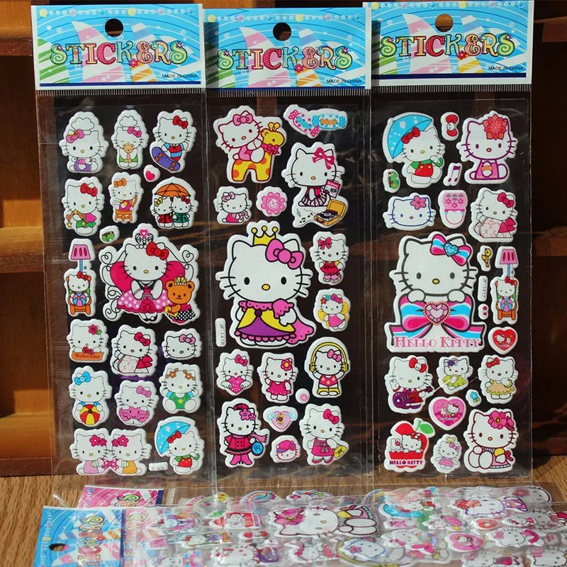 

10 sheets/set Children Cartoon Kids Stickers Toys Puffy Pattern Teacher Lovely Reward Stickers For Children adesivo Kids