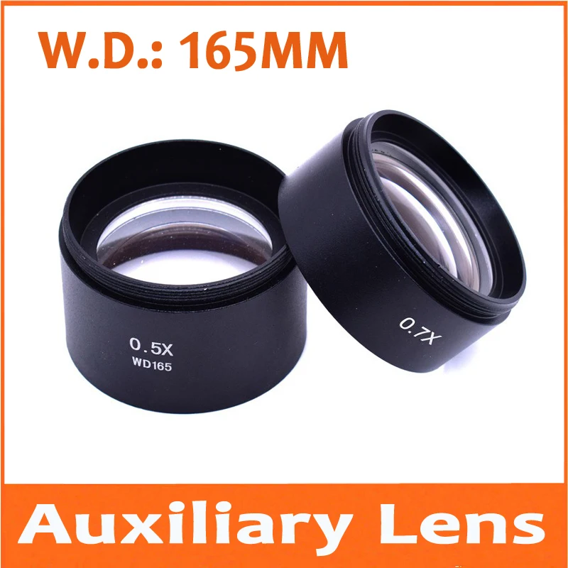 10pcs 0.5 Times Barlow Microscope Auxiliary Attachment Objective Lens Stereo Accessories Accessory M48*0.75 W.D=165MM | Инструменты