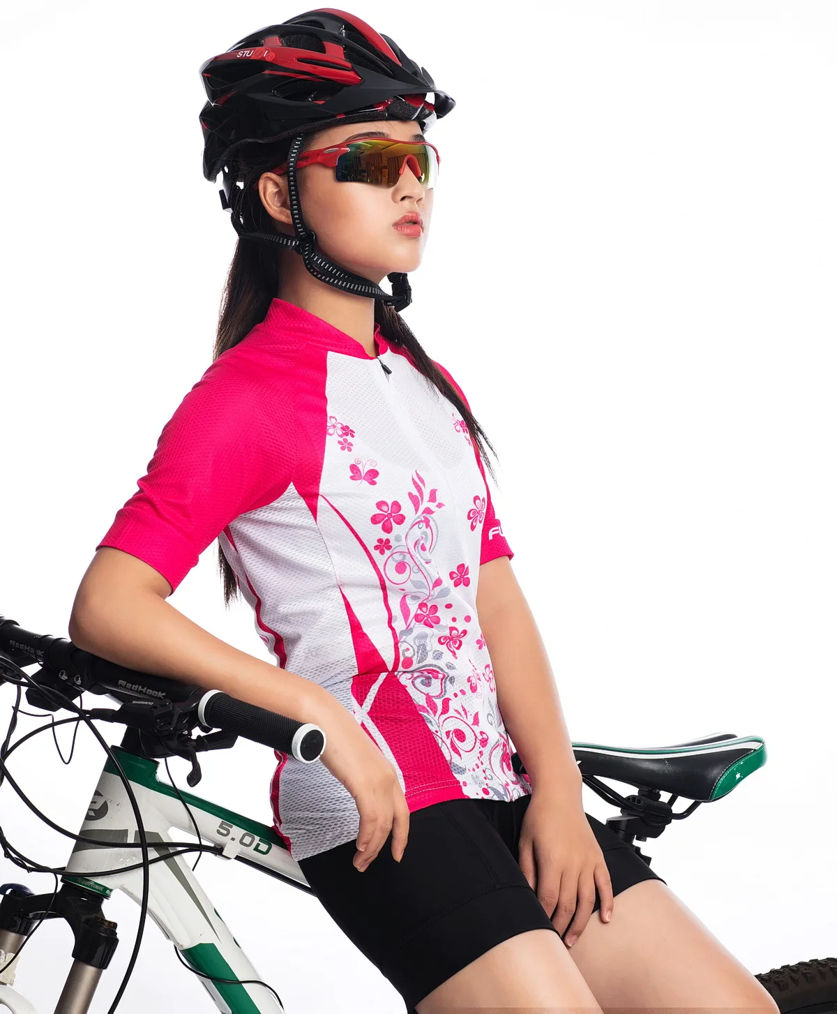 2019 FUALRNY safflower Summer Women Cycling Jersey Short Breathable