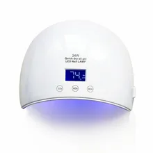 Сенсорный экран 24 Вт светодиодных УФ-лампы Фен профессии ногтей Портативный отверждения света для гель Лаки для ногтей