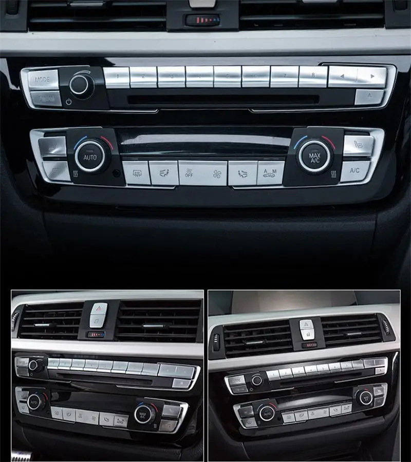 Автомобильный Стайлинг управление кондиционер CD панель Кнопка крышка Sitckers для BMW 3 4 серии 3GT F30 F32 F34 интерьер авто аксессуары